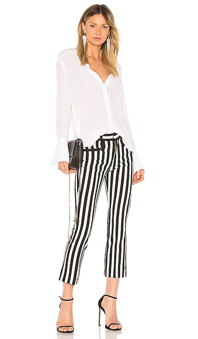 Shop Calvin Rucker Girls Cropped Trouser In Black & White