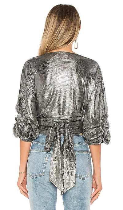 Shop Lovers & Friends Bow Blouse In Silver