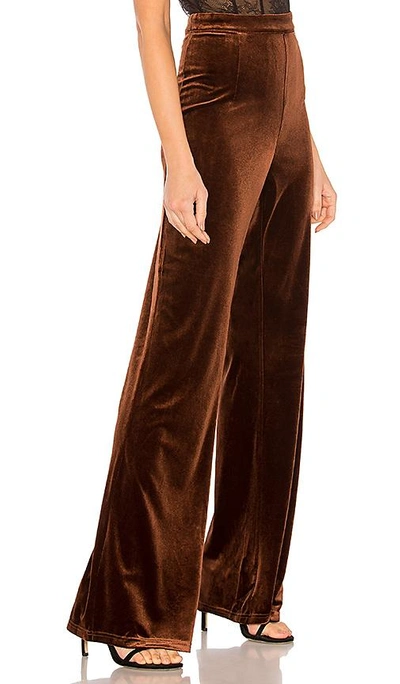 Shop Wyldr Standards Velvet Pant In Metallic Bronze