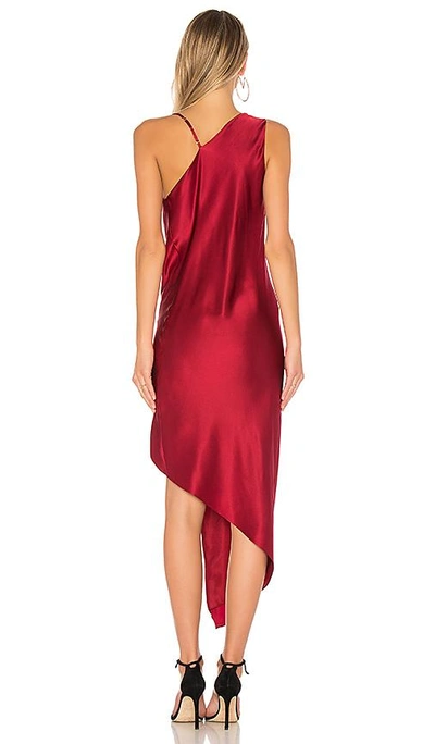 Shop Michelle Mason Bias Cowl Dress In Red