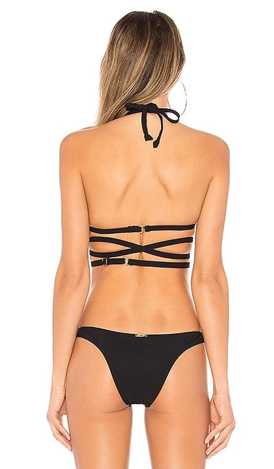 Shop Sauvage Strappy Cutout Triangle Top In Black