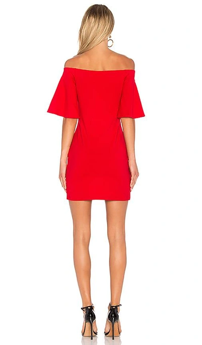 Shop Susana Monaco Flutter Sleeve Dress In Red