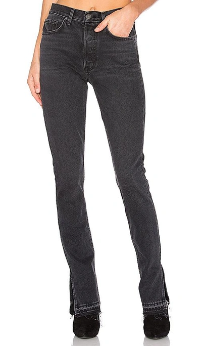 Grlfrnd Natalia High-rise Skinny Split Jean In Hot Stuff | ModeSens