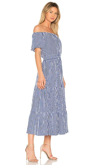 Shop Mds Stripes Lexi Dress In Cobalt Stripe