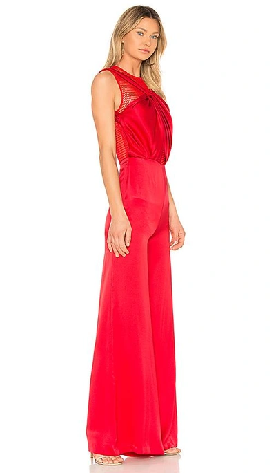 Shop Vatanika Draped Jumpsuit In Red