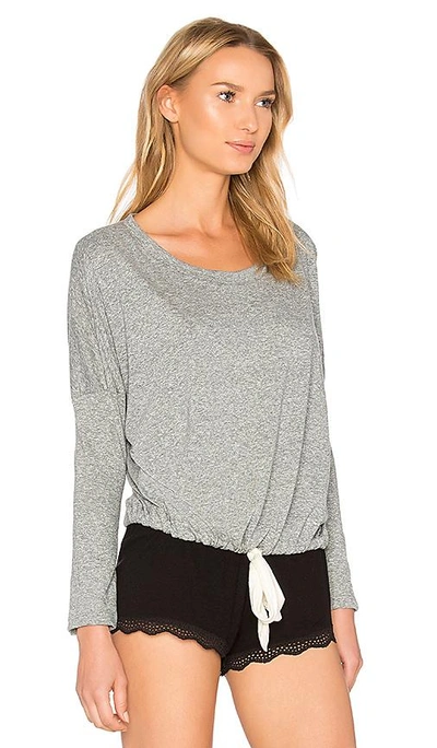 Shop Eberjey Heather Slouchy Tee In Heather Gray