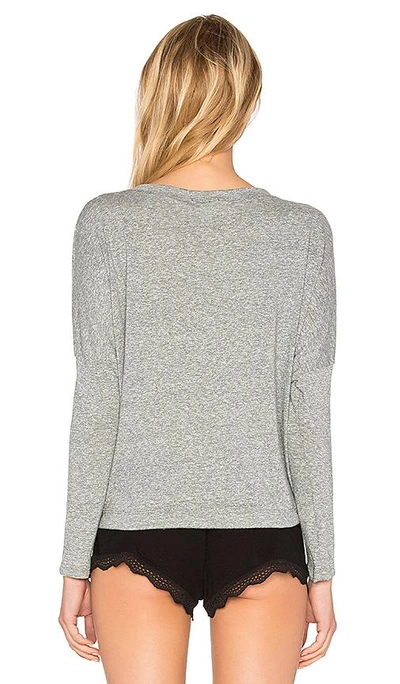 Shop Eberjey Heather Slouchy Tee In Heather Gray