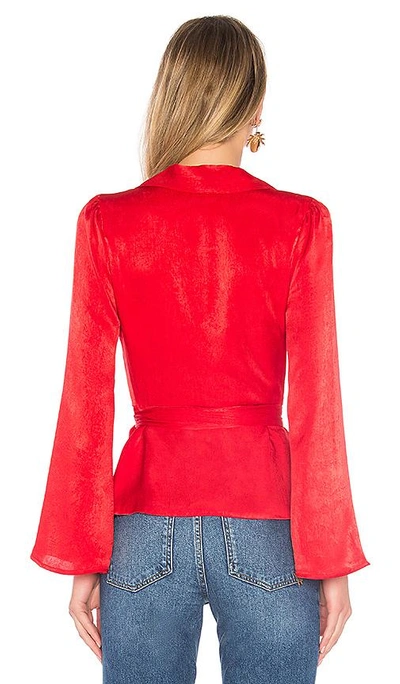 Shop L'academie The Russell Blouse In Red