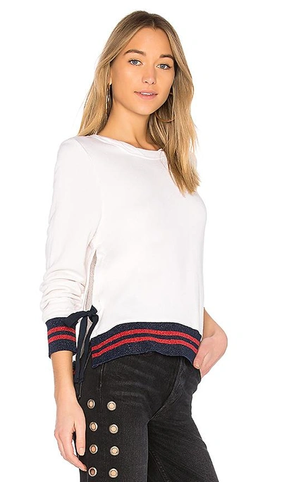 Shop Pam & Gela Side Slit Sweatshirt In White