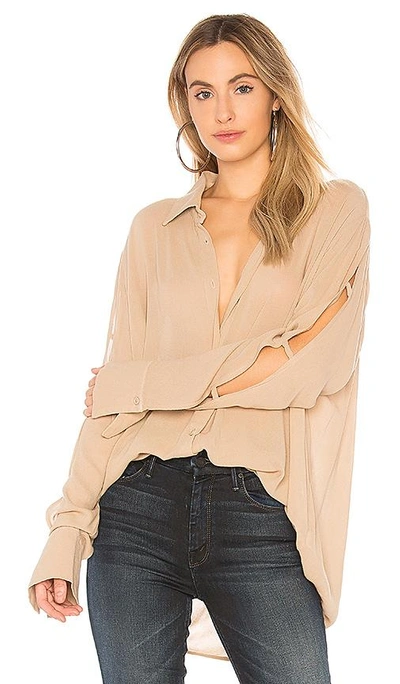 Shop Michael Lauren Nobel Top In Tan