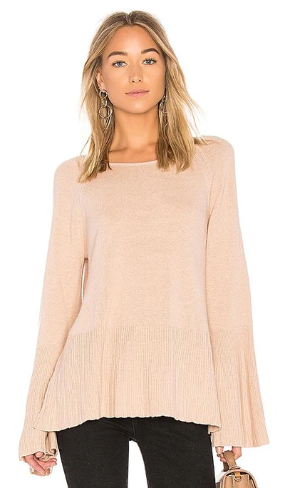 Shop Elizabeth And James Clarette Bell Sleeve Sweater In Blush