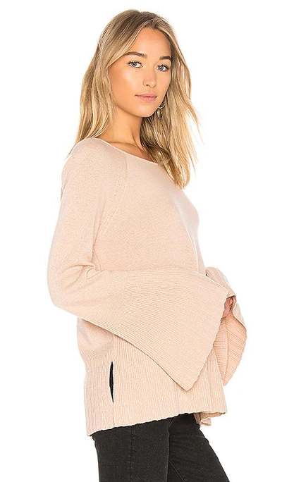 Shop Elizabeth And James Clarette Bell Sleeve Sweater In Blush