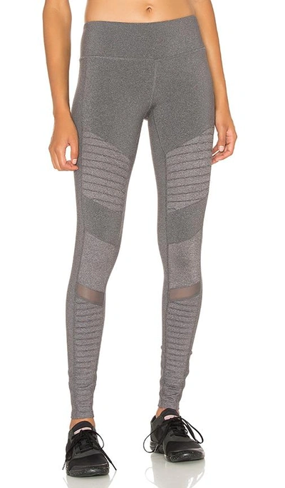 Shop Alo Yoga Moto Legging In Gray