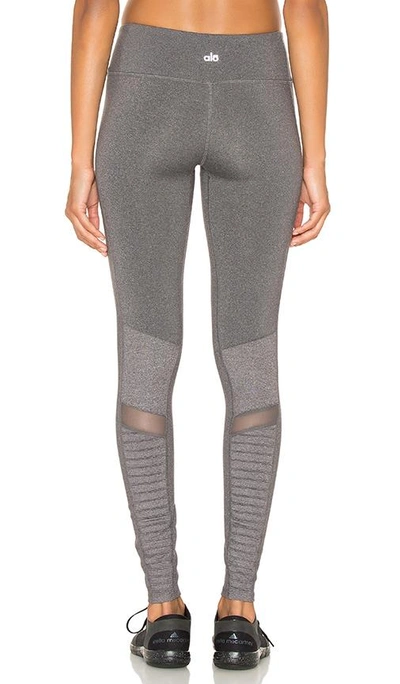 Shop Alo Yoga Moto Legging In Gray