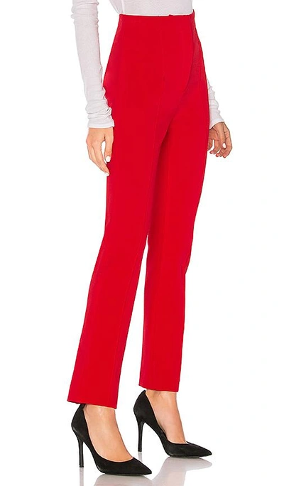 Shop Diane Von Furstenberg High Waisted Skinny Pant In Red