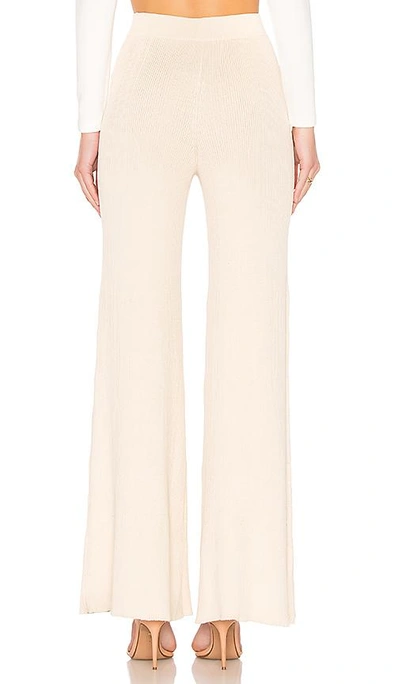 Shop Ayni Yosu Rib Palazzo Trouser In Cream