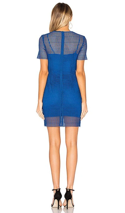 Shop Diane Von Furstenberg Chain Lace Dress In Blue
