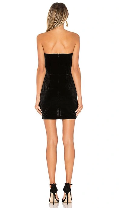 Shop Amanda Uprichard Cherri Mini Dress In Black Velvet