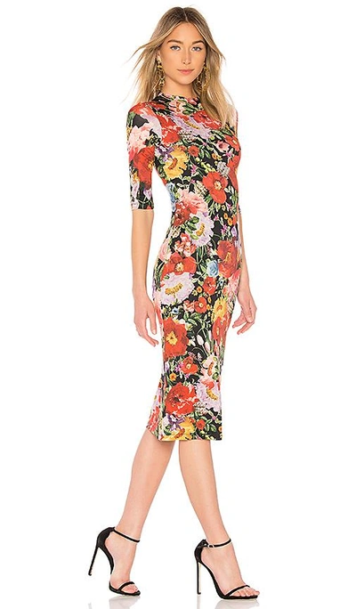 Shop Alice And Olivia Delora Fitted Dress In Multi