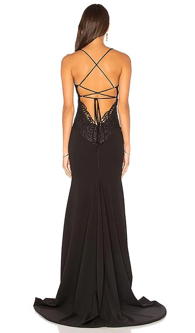 Shop Gemeli Power Jay & Co Gown In Black