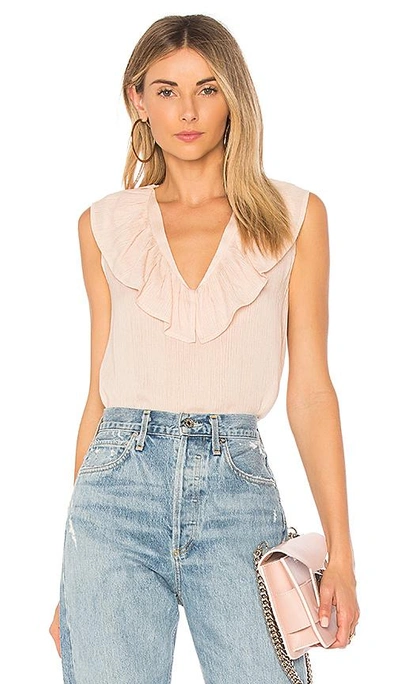 Shop Line & Dot Inez Ruffle Tank In Peach