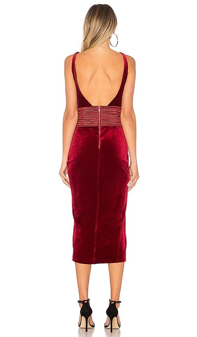 Shop Zhivago Le Loft Velvet Dress In Ruby