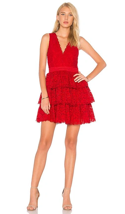 Shop Alice And Olivia Clora Dress In Red