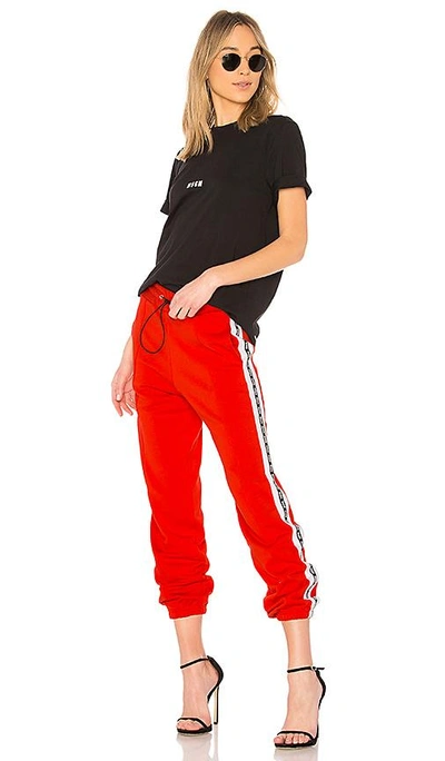Shop Msgm Track Pant In Red