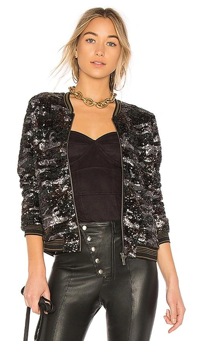 Shop Sanctuary Camo Sequin Jacket In Black