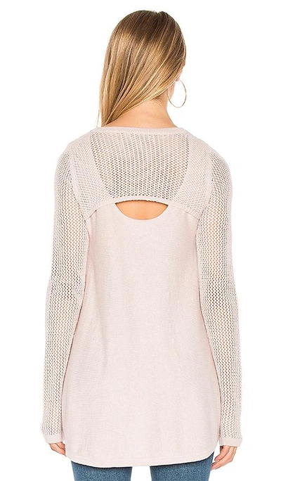 Shop One Grey Day Lena Keyhole Pullover In Blush
