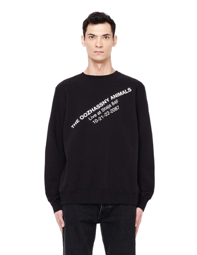 Shop Undercover Cotton Printed Sweatshirt In Black