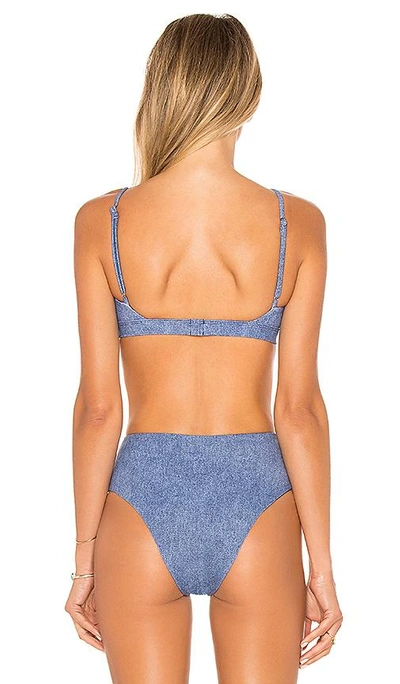 Shop Dbrie Gigi Bikini Top In Blue