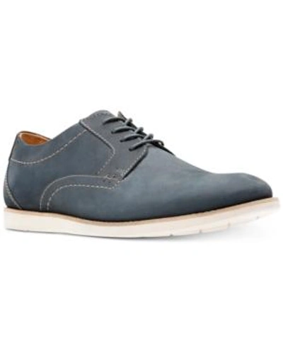 Shop Clarks Men's Raharto Suede Plain-toe Oxfords Men's Shoes In Blue Nubuck