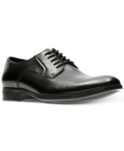 Shop Clarks Men's Conwell Plain-toe Oxfords Men's Shoes In Black Leather