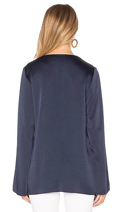 Shop Elizabeth And James Ruffle Hem Top In Navy