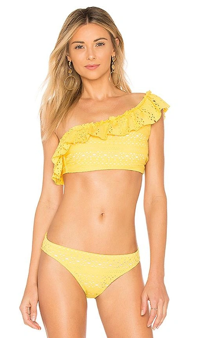 Shop Shoshanna Palm Springs Bikini Top In Yellow
