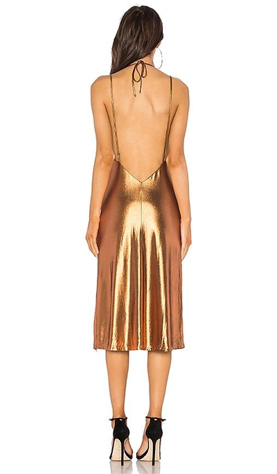 Shop Nbd X Revolve Kai Midi Dress In Metallic Bronze