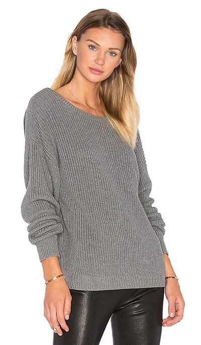 Shop Callahan V Back Sweater In Heather Grey