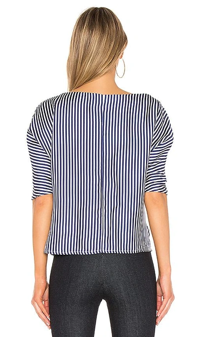Shop Paper London Plage Knot Top In Navy