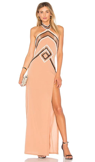 Shop X By Nbd Rosie Gown In Salmon Sand