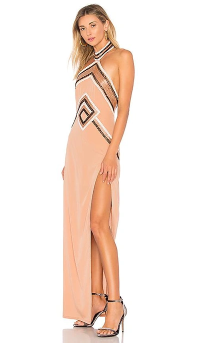 Shop X By Nbd Rosie Gown In Salmon Sand