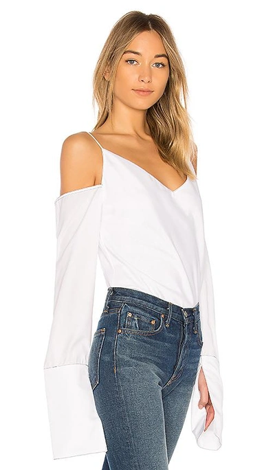 Shop Michael Lo Sordo Suspended Cami With Sleeve In White