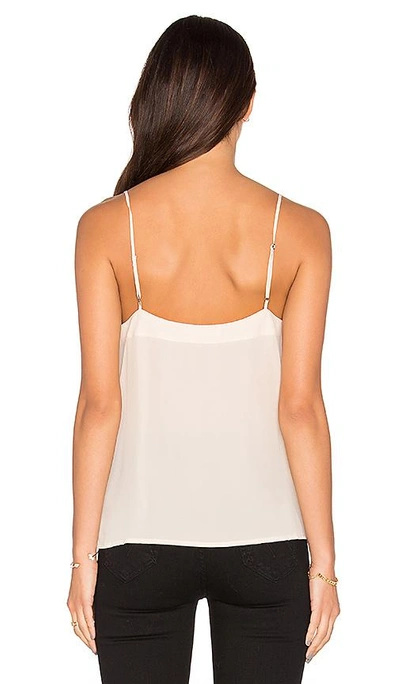 Shop Anine Bing Silk Camisole With Lace Details In Nude