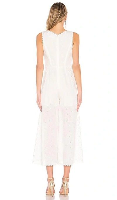 Shop Zimmermann Helm Eyelet Vine Jumpsuit In Ivory