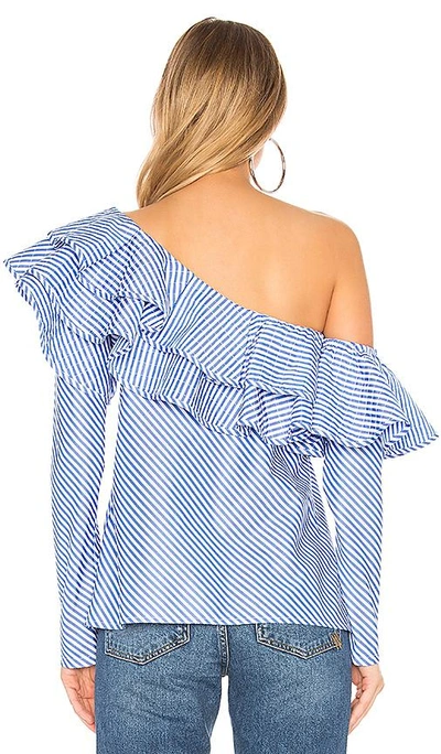 Shop Central Park West Dover Top In Blue