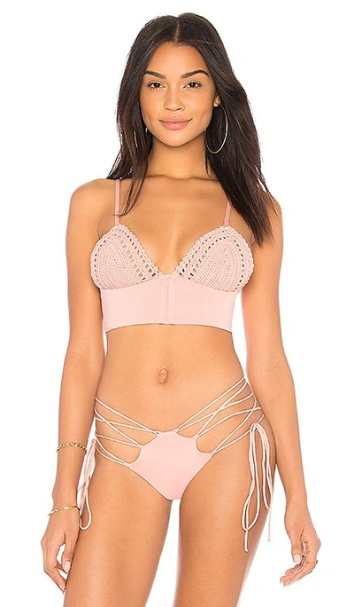 Shop Frankies Bikinis Ayla Top In Rose