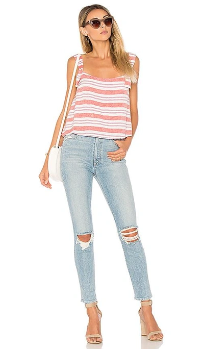 Shop Lovers & Friends Lovers + Friends Maybe Monday Top In Red. In Berry Stripe