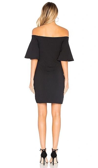 Shop Susana Monaco Flutter Sleeve Dress In Black