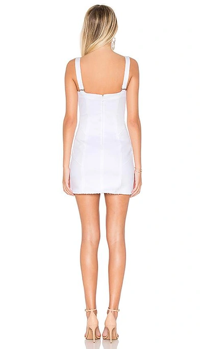 Shop For Love & Lemons Monika Hook Front Mini Dress In White Denim