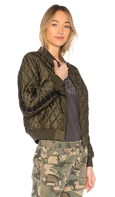 Shop Pam & Gela Quilted Bomber In Army